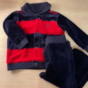 Ralph Lauren baby boys velour set